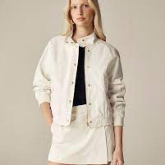 NWT J Crew Cotton-Blend Flight Jacket Small - Picture 2 of 4